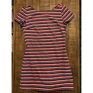 Zara- blue/red striped romper
